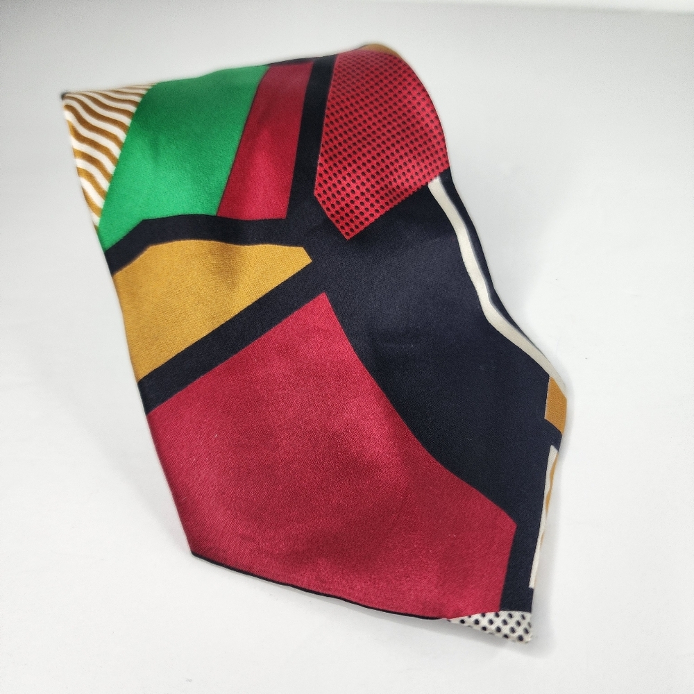 BUGATTI Multicolored Vintage Silk Tie.